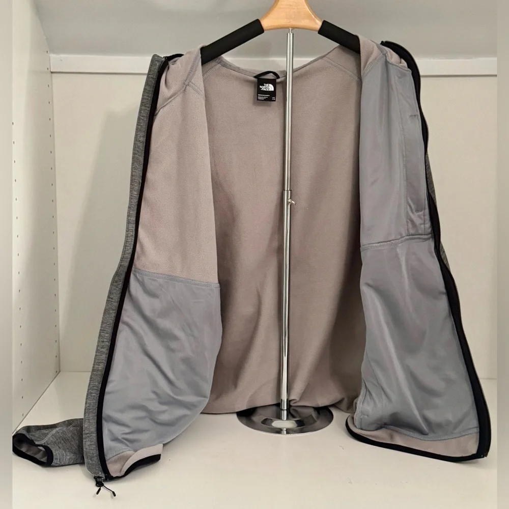 The North‎ Face Canyonlands Mens Performance Fleece Gray Hooded Jacket XXL
